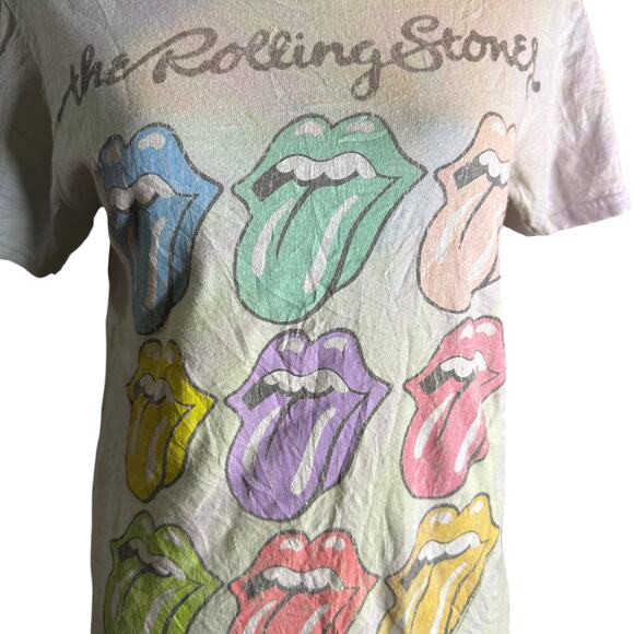 Rolling Stones Pastel Tongue Logo Tee, Size Small - Picture 2 of 4